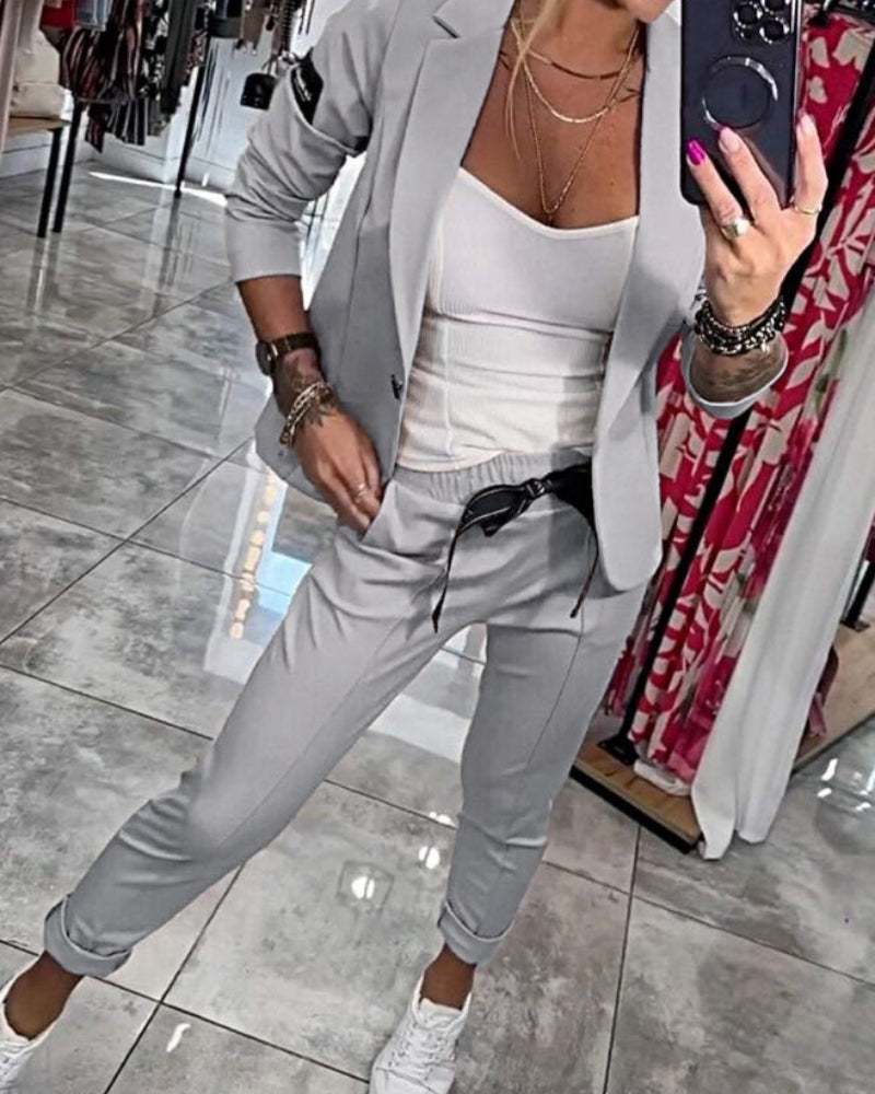 MALOU™ | TOP, JACKET AND PANTS SET