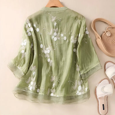 Mila™ - Embroidered Cotton Top