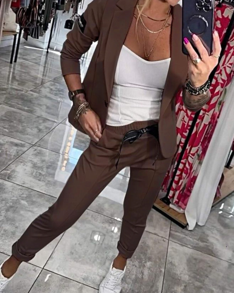 MALOU™ | TOP, JACKET AND PANTS SET