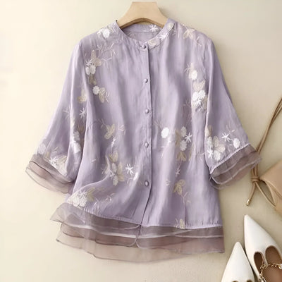 Mila™ - Embroidered Cotton Top