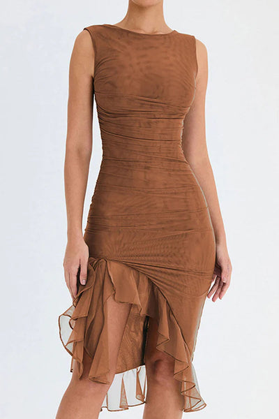 Amelia | Ruffle Detail Midi Dress