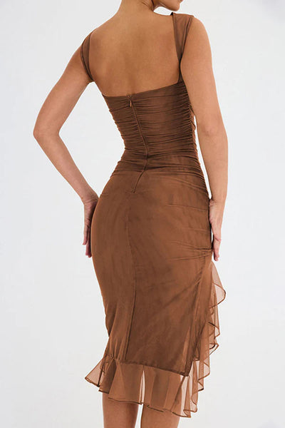 Amelia | Ruffle Detail Midi Dress