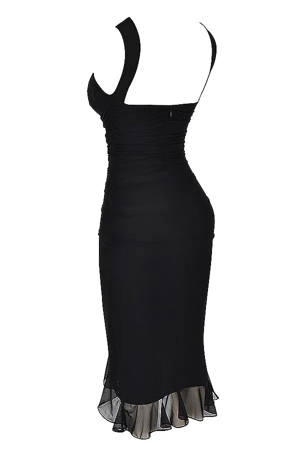 Amelia | Ruffle Detail Midi Dress