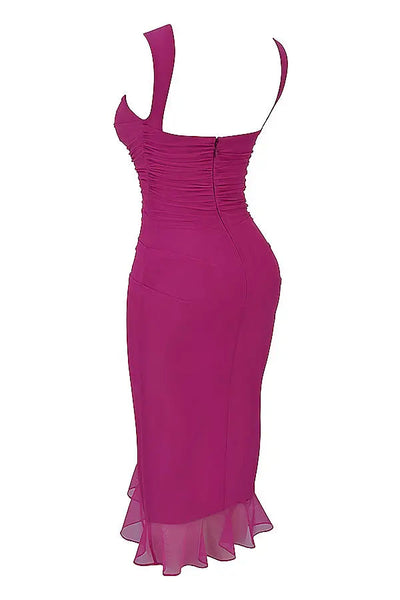 Amelia | Ruffle Detail Midi Dress