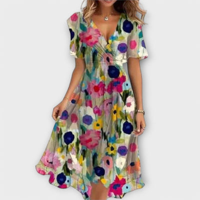 Charlotte | Timeless V-Neck Midi Dress